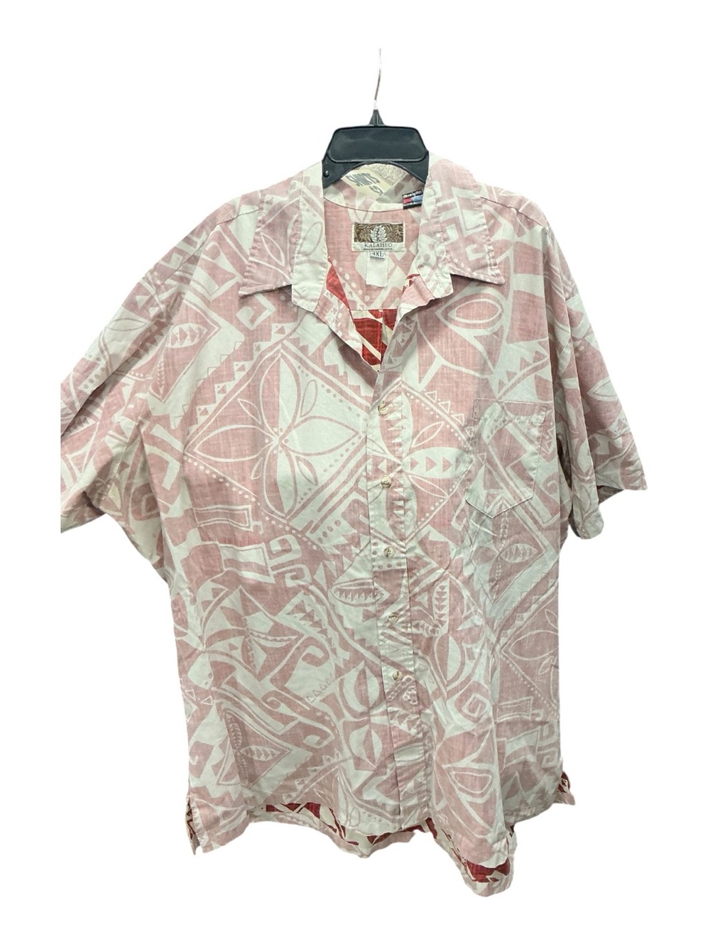 Men's rust Patterned Button-Up Shirt - Unbranded